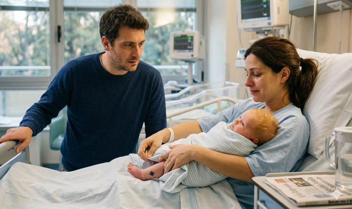 Il neonato era biondo e con gli occhi azzurri: Matteo stava per lasciarla, ma un dettaglio ha cambiato tutto